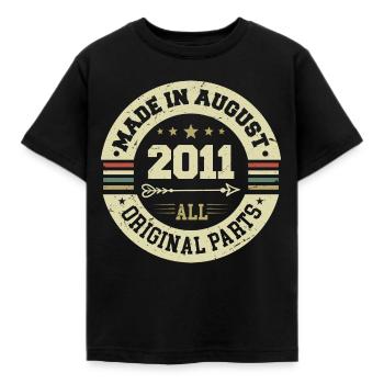 August 2011 Geburtstagsgeschenk August 2011 August - Kinder T-Shirt - Schwarz - Vorne - AI Model Kid Female (0cm)