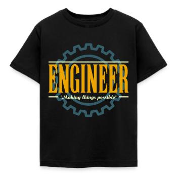 Ingénieur - T-shirt Enfant - noir - Devant - AI Model Kid Female (0cm)