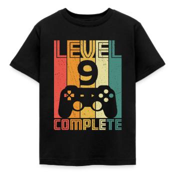 9. Geburtstag Gamer Level 9 Complete 9 Jahre - Kinder T-Shirt - Schwarz - Vorne - AI Model Kid Female (0cm)