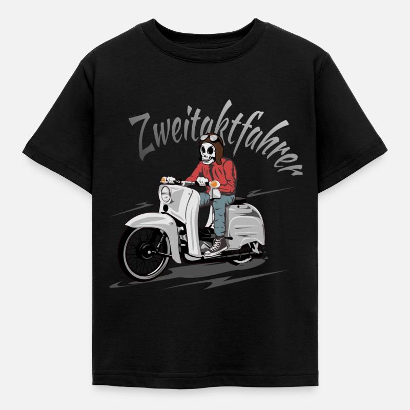 Simson Schwalbe Zweitaktfahrer - Kinder T-Shirt - Schwarz