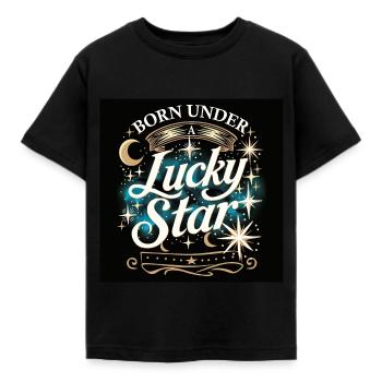Lucky Star - Kids' T-Shirt - black - Front - AI Model Kid Female (0cm)