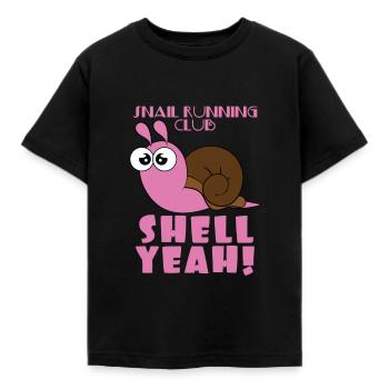 Snail Snail running club Coquille d'escargot Quick - T-shirt Enfant - noir - Devant - AI Model Kid Female (0cm)