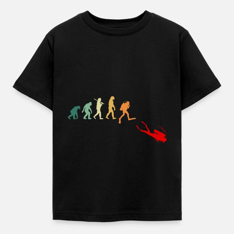 Plongée sous-marine plongée évolution rétro drôle - T-shirt Enfant - noir