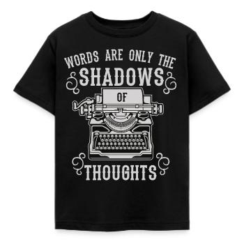 Shadows Of Thoughts Schriftsteller Schreibmaschine - Kinder T-Shirt - Schwarz - Vorne - AI Model Kid Female (0cm)