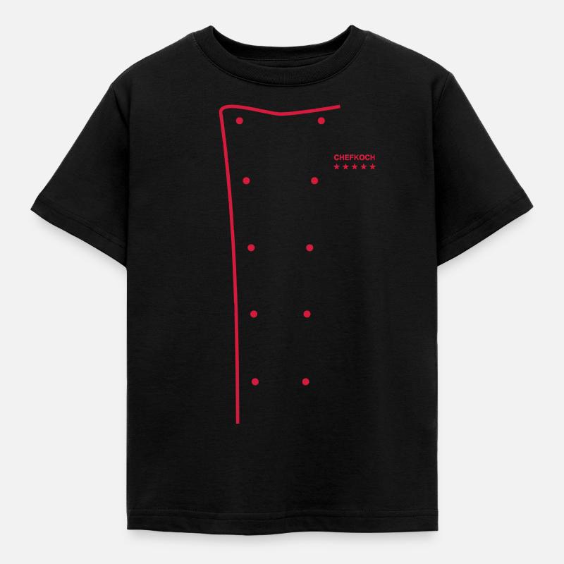 Kochjacke Chefkoch - Kinder T-Shirt - Schwarz