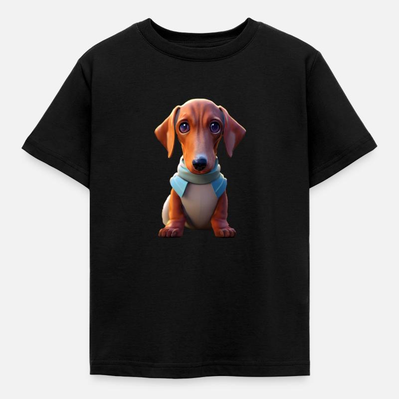 Dackel Hund - Dackel - Kinder T-Shirt - Schwarz