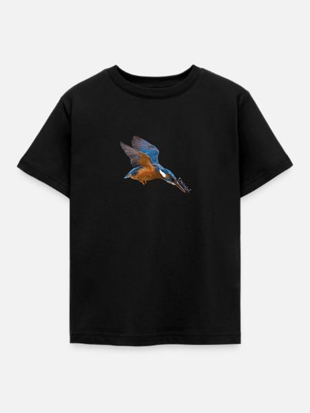 Der Eisvogel! - Kinder T-Shirt - Schwarz