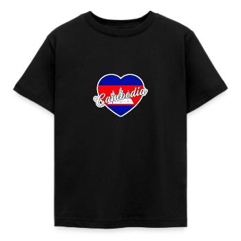Cambodge - T-shirt Enfant - noir - Devant - AI Model Kid Female (0cm)