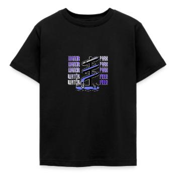 Water Park / Wasser Park / Freibad / Sommer - Kinder T-Shirt - Schwarz - Vorne - AI Model Kid Female (0cm)