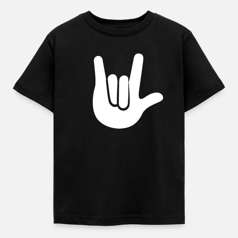cornes de diable blanc - T-shirt Enfant - noir