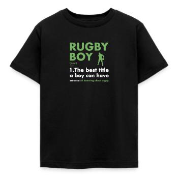Sport Boy Definition Rugby - Kids' T-Shirt - black - Front - AI Model Kid Female (0cm)