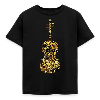 YellowInBolle Violin - Kids' T-Shirt - black - Front - AI Model Kid Female (0cm)