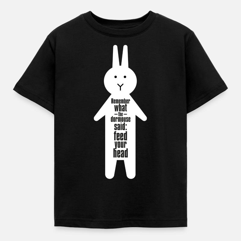 Peur du lapin blanc ? - T-shirt Enfant - noir