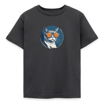 Cat Mietz House Duck Sunglasses - Kids' T-Shirt - dark grey - Front - AI Model Kid Female (0cm)