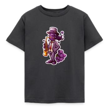 Trauben-Marmelade - Kinder T-Shirt - Dunkelgrau - Vorne - AI Model Kid Female (0cm)