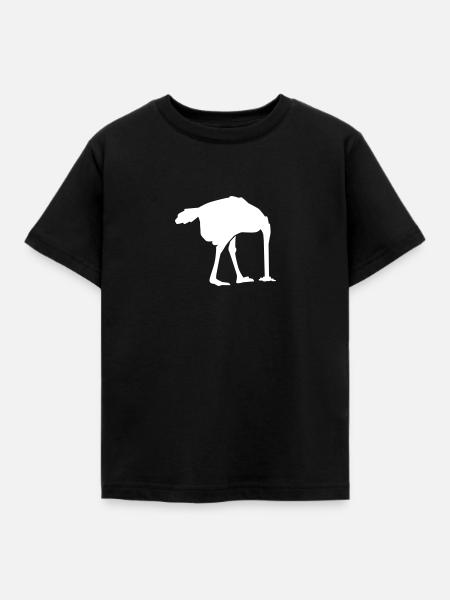 Strauß - Kinder T-Shirt - Schwarz