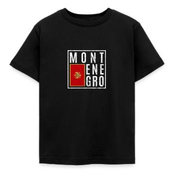Montenegro - Kinder T-Shirt - Schwarz - Vorne - AI Model Kid Female (0cm)