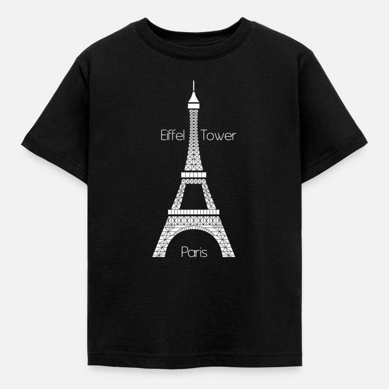 Eiffel Tower (dark) - Kinder T-Shirt - Schwarz