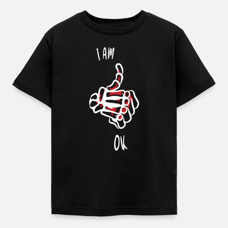 Ich bin Ok - Kinder T-Shirt - Schwarz