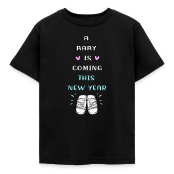 Sexe Révélation Réveillon Nouvel An Nouvel An - T-shirt Enfant - noir - Devant - AI Model Kid Female (0cm)