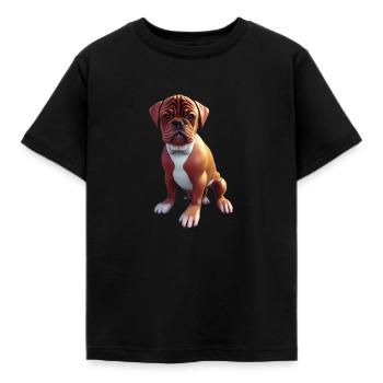 Dogue de Bordeaux chien - Dogue de Bordeaux - T-shirt Enfant - noir - Devant - AI Model Kid Female (0cm)
