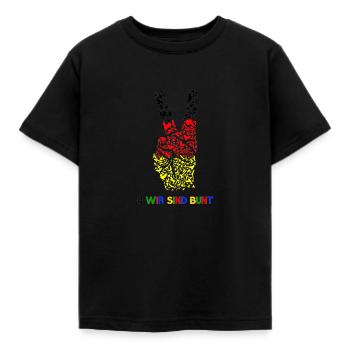 We are colorful - Kids' T-Shirt - black - Front - AI Model Kid Female (0cm)
