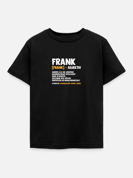 Frank - Kinder T-Shirt - Schwarz