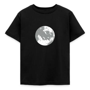 Mond/ Moon (2c) - Kinder T-Shirt - Schwarz - Vorne - AI Model Kid Female (0cm)