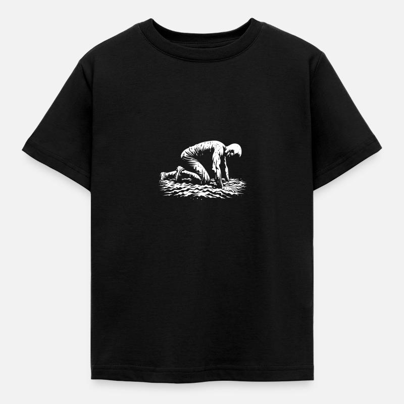 Le trou de boue dans le parcours d’obstacles - T-shirt Enfant - noir