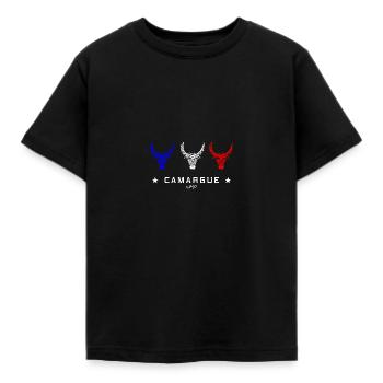 Roter weißer blauer Stier - Kinder T-Shirt - Schwarz - Vorne - AI Model Kid Female (0cm)