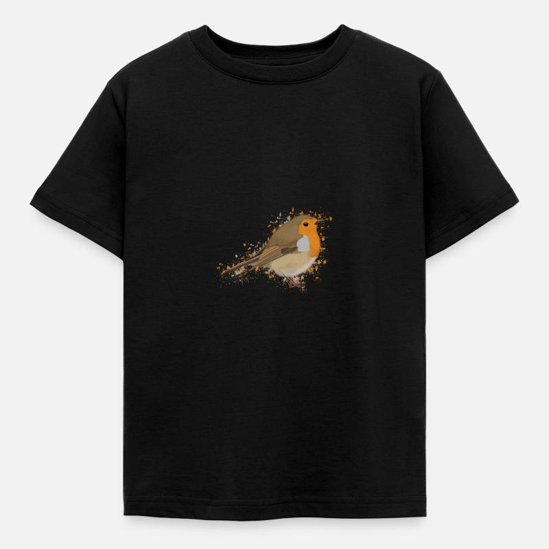 Rotkehlchen Vogelfreund Vogelbeo observer - T-shirt Enfant - noir