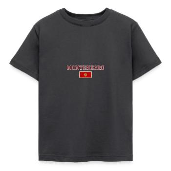 Montenegro - Kinder T-Shirt - Dunkelgrau - Vorne - AI Model Kid Female (0cm)
