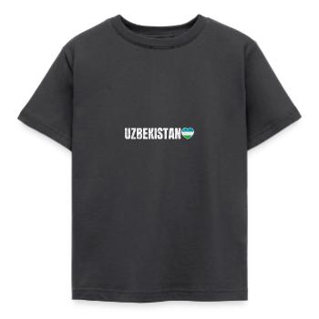 Ouzbékistan - T-shirt Enfant - charbon - Devant - AI Model Kid Female (0cm)