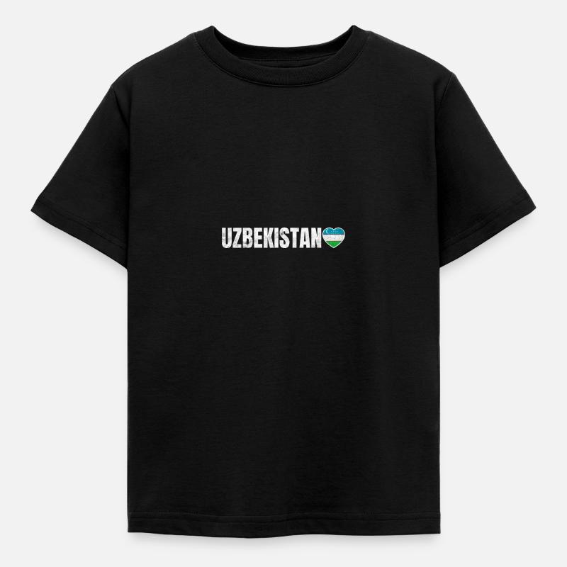 Usbekistan - Kinder T-Shirt - Schwarz