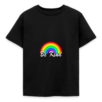 Sei freundlich Autismus-Bewusstsein Regenbogen Wähle Freundlichkeit - Kinder T-Shirt - Schwarz - Vorne - AI Model Kid Female (0cm)