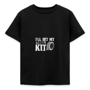 Je reçois ma boîte à outils Gaffa tape - T-shirt Enfant - noir - Devant - AI Model Kid Female (0cm)