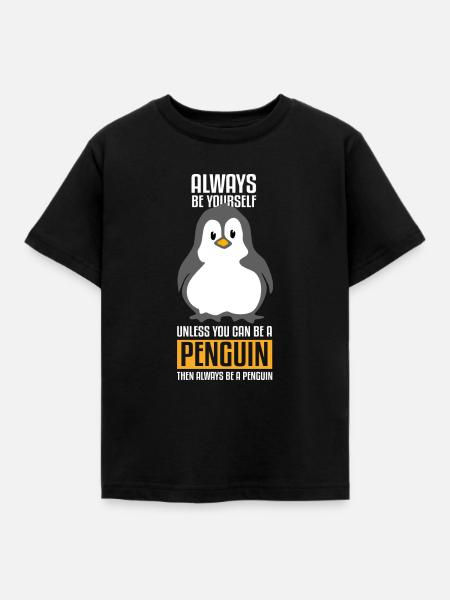 Sé tú mismo un pingüino - T-shirt barn - svart