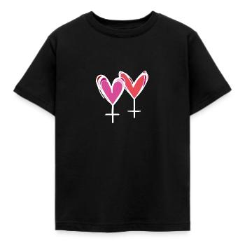 Femmes LGBT mariées homosexuelles - T-shirt Enfant - noir - Devant - AI Model Kid Female (0cm)