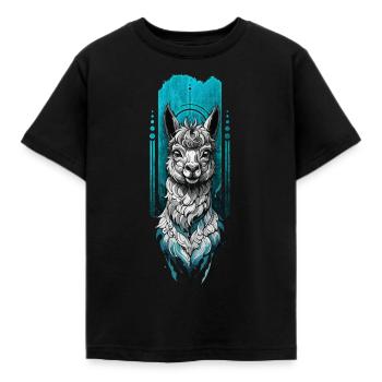 Adorable Lama - Kids' T-Shirt - black - Front - AI Model Kid Female (0cm)