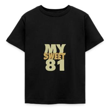 Sweet 81 - Kids' T-Shirt - black - Front - AI Model Kid Female (0cm)