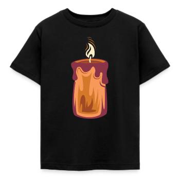 Bougie Illustration de lumière de Noël 1er Avent - T-shirt Enfant - noir - Devant - AI Model Kid Female (0cm)