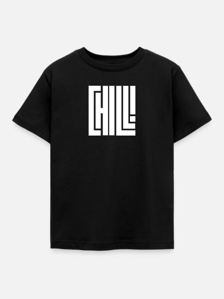 Chill - Kinder T-Shirt - Schwarz