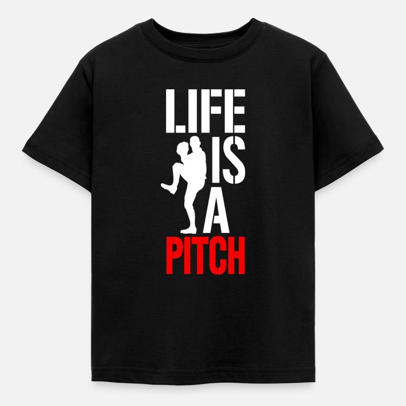 Lanceur de baseball - T-shirt Enfant - noir