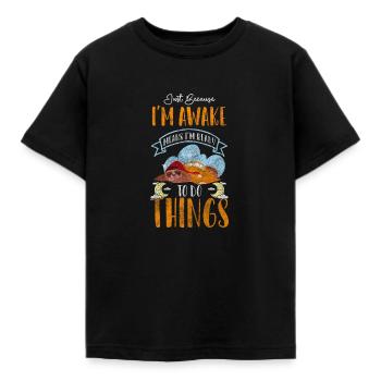 Dormir, Se détendre, Se reposer, Pyjama - T-shirt Enfant - noir - Devant - AI Model Kid Female (0cm)