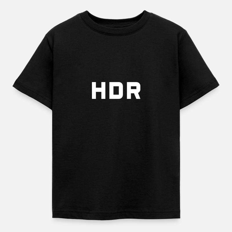 HDR | Blanc | Idée de cadeau 📷 - T-shirt Enfant - noir