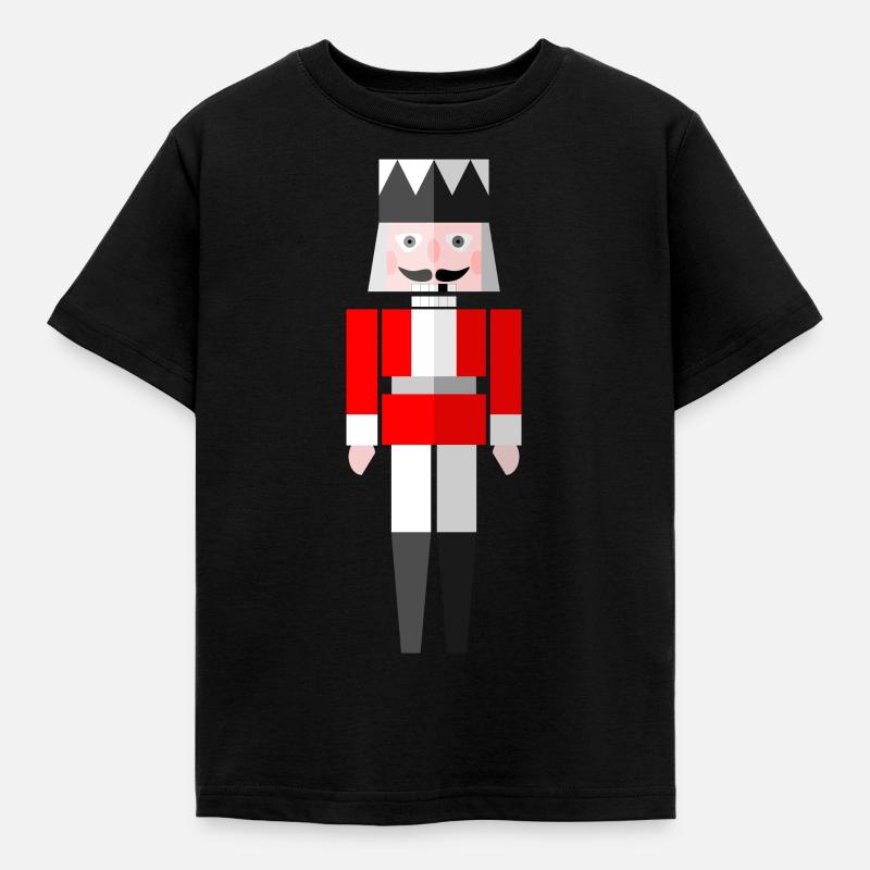 Christmas Graphic Nutcracker Red by Cultform - Kids' T-Shirt - black