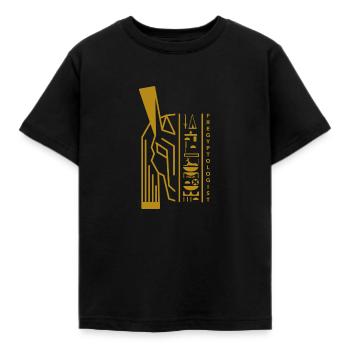 Hiéroglyphes Seth - motif or by Fregyptologist - T-shirt Enfant - noir - Devant - AI Model Kid Female (0cm)