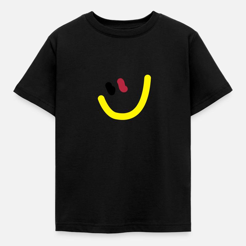 EM2018 DE (Smiley) - Kinder T-Shirt - Schwarz