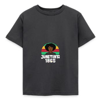 Juneteenth 1865 Black History - Kinder T-Shirt - Dunkelgrau - Vorne - AI Model Kid Female (0cm)