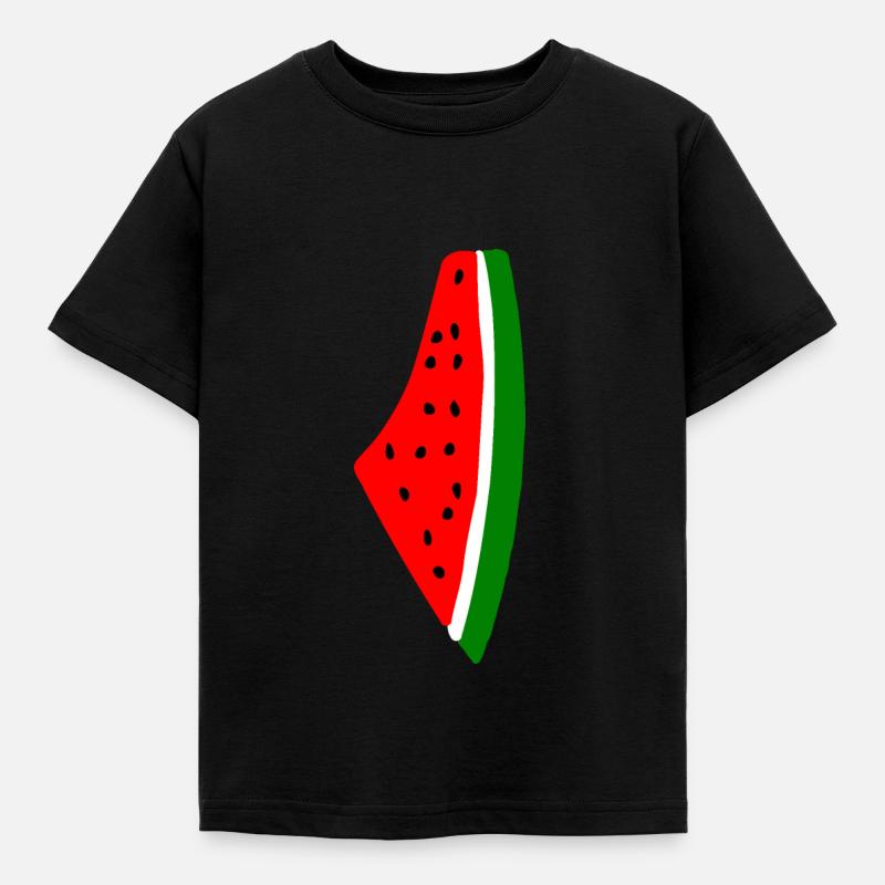 Wassermelone Melone - Kinder T-Shirt - Schwarz